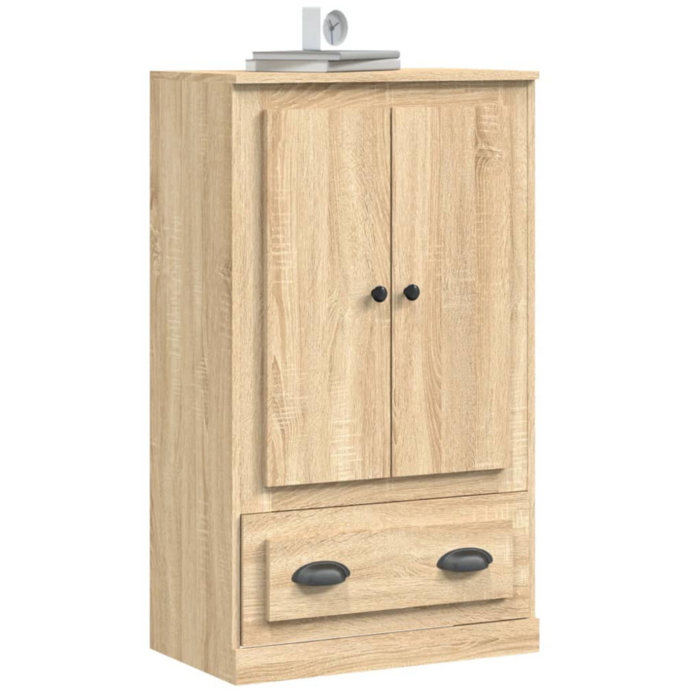 vidaXL 2 Door Single Drawer Sonoma Oak Highboard Image 4
