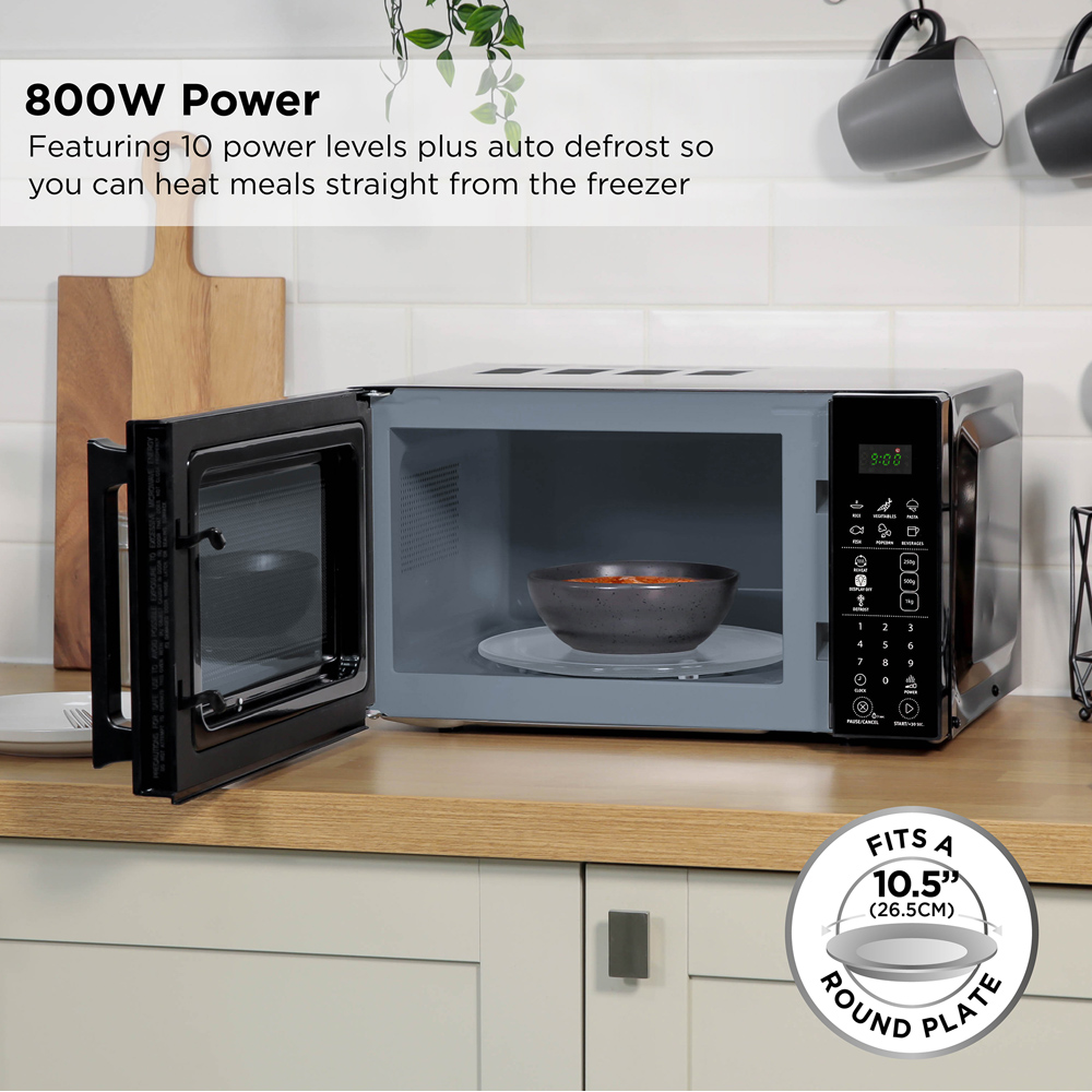 Russell Hobbs RHMT2004B Black 20L Touch Control Solo Digital Microwave 800W Image 6