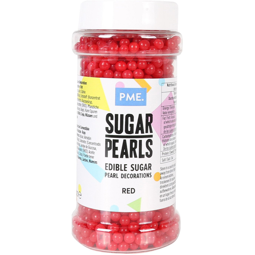 PME Sugar Pearls - Red Image