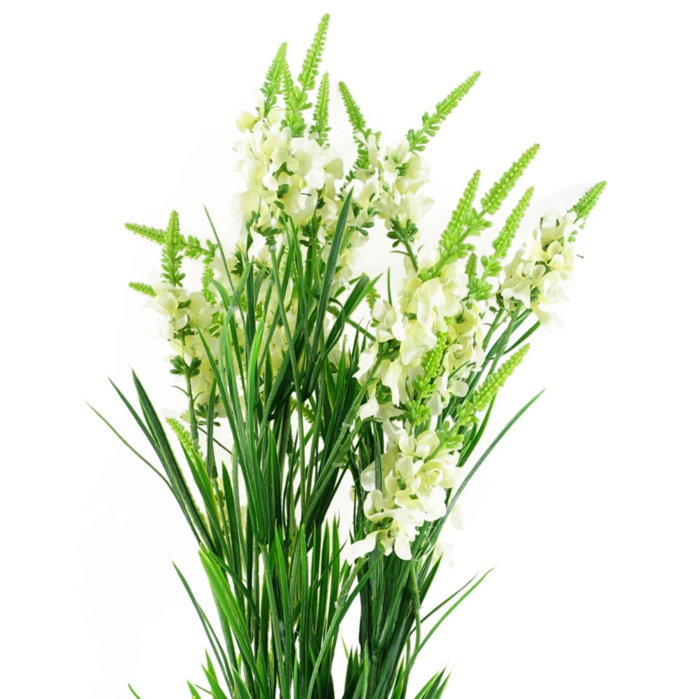Leaf White Larkspur Artificial Stem 80cm 6 Pack Image 2