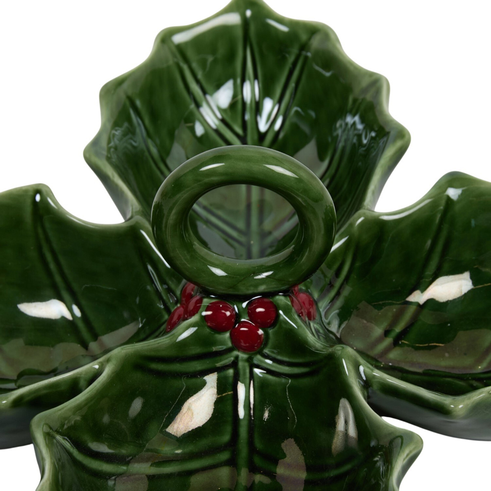 Holly Dipping Dish Green Image 2