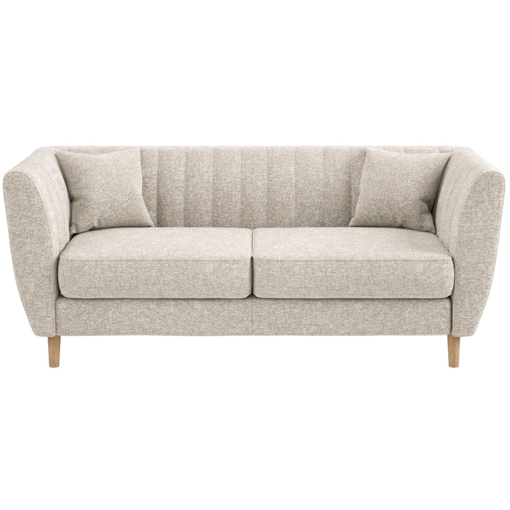Solace+Co Remi 2 Seater Beige Mid Century Chenille Sofa Image 2