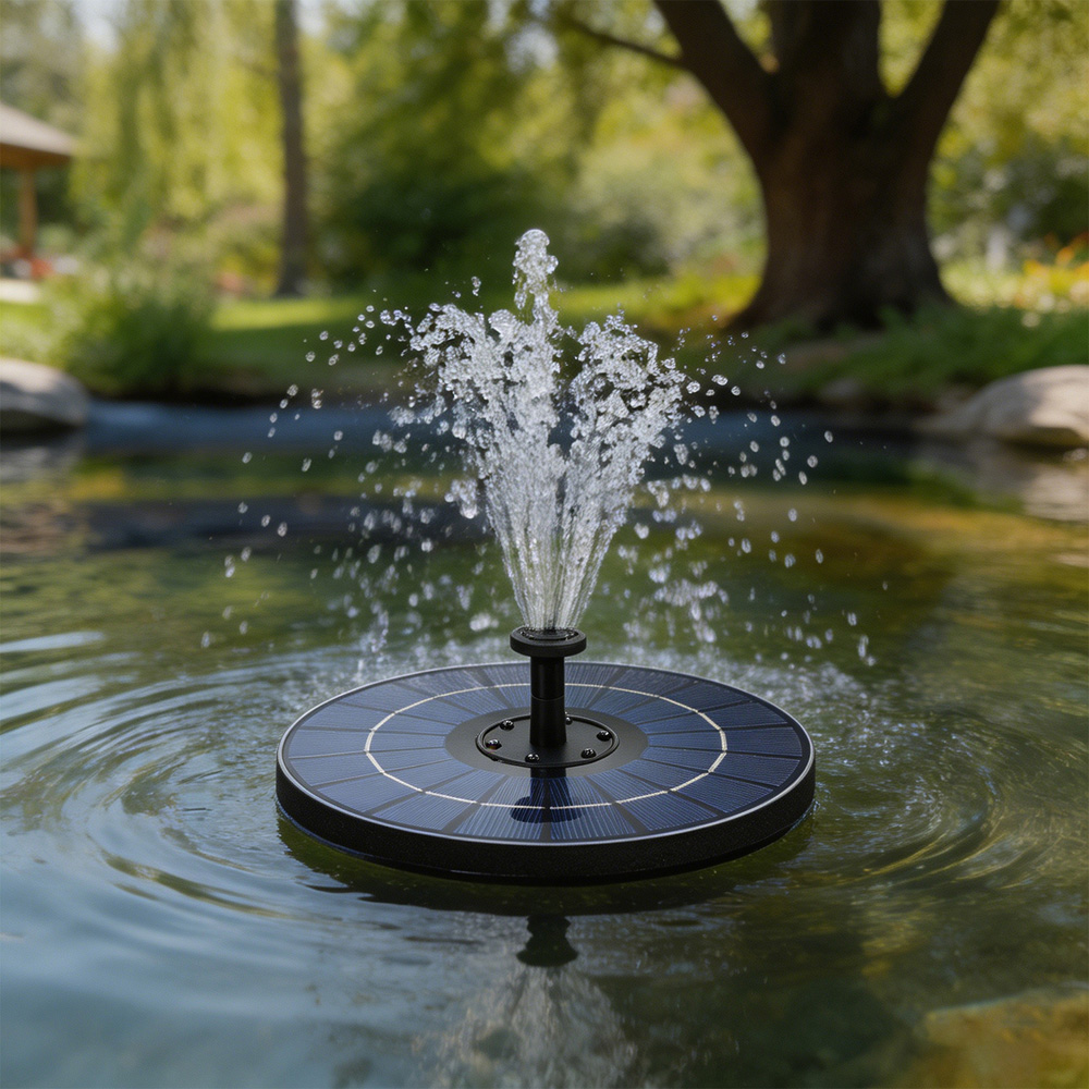 Living and Home 4W Solar Floating Bird Bath Fountain Pump with LED Image 2