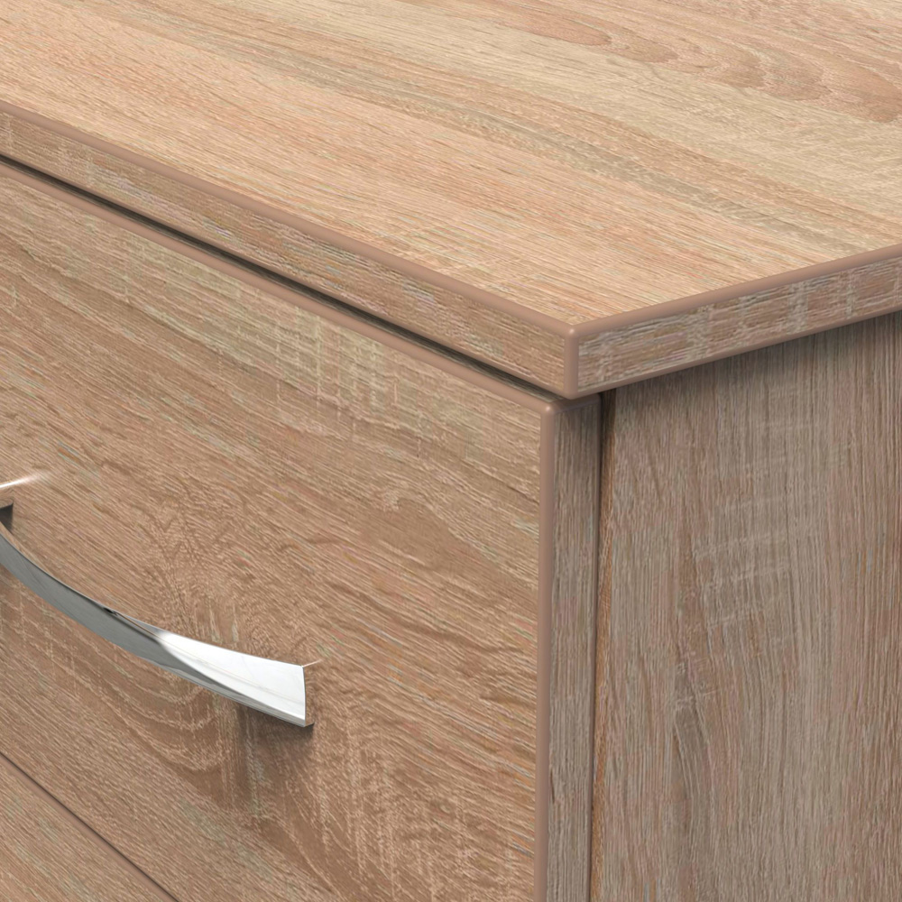 Crowndale Avin 4 Drawer Bardolino Oak Bedside Cabinet Image 5