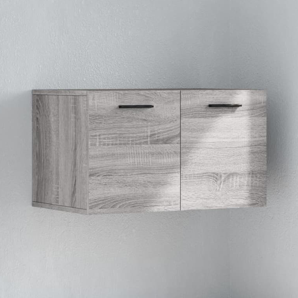 vidaXL 2 Door Grey Sonoma Oak Wall Cabinet Image 1