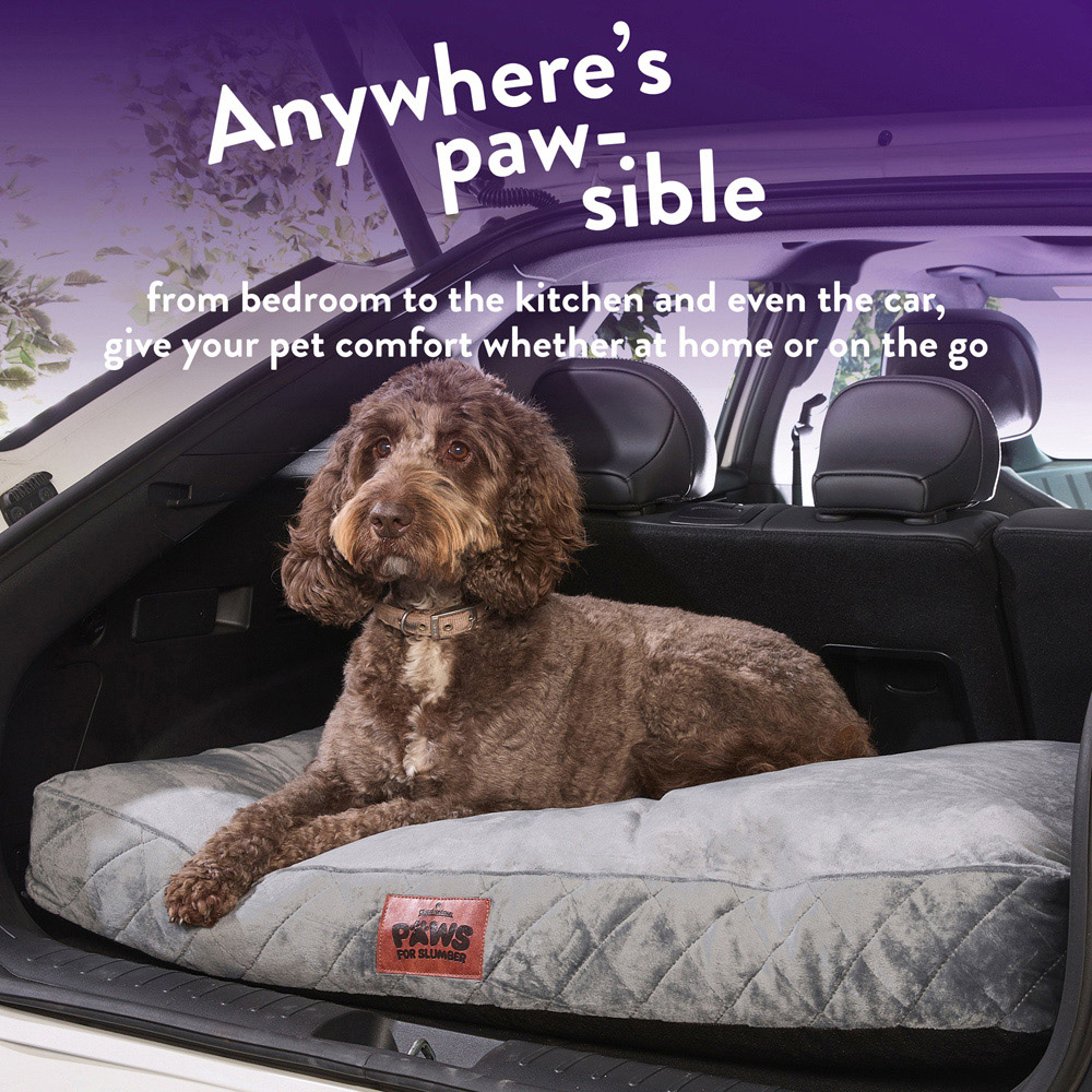 Slumberdown Large Grey Padded Pet Bed Image 7