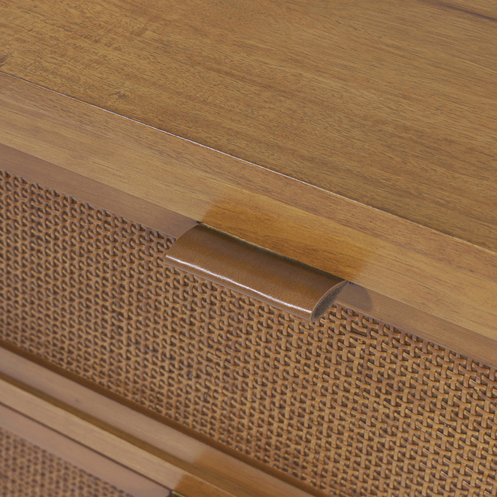 Teamson Home Hatteras 2 Drawer Natural Nightstand Image 6