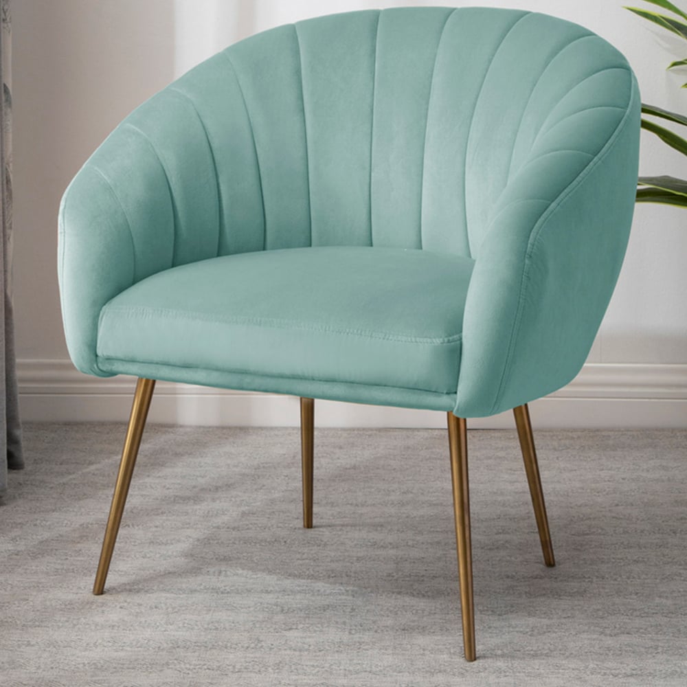 Artemis Home Helena Mint Velvet Accent Chair Image 1