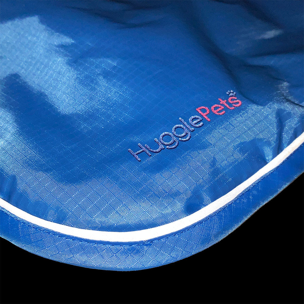 HugglePets Medium Arctic Armour Waterproof Thermal Blue Dog Coat Image 3