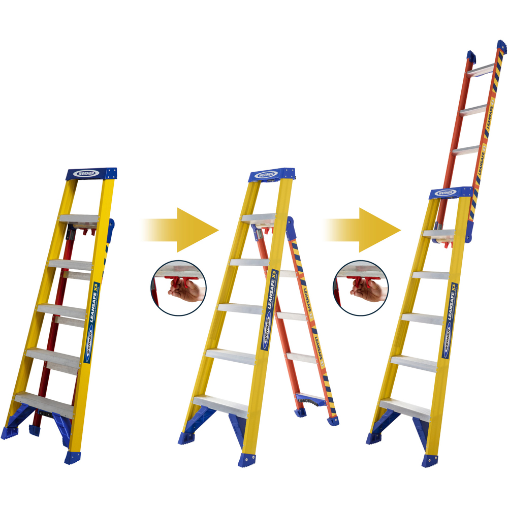 Werner Leansafe X3 Combination Ladder 1.80m Image 3