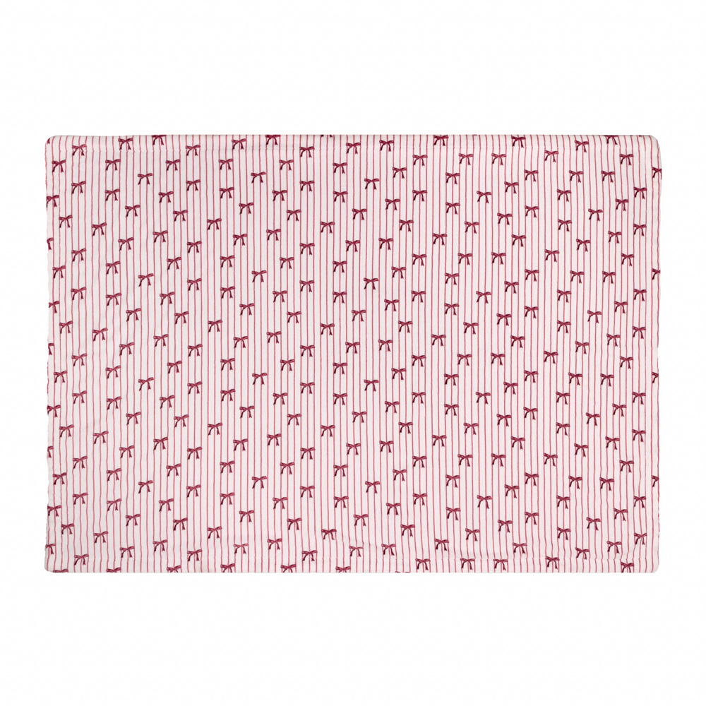Furn Christmas Noortje Silk Pink Bows Sherpa Fleece Reversible Throw 130 x 180cm Image 3
