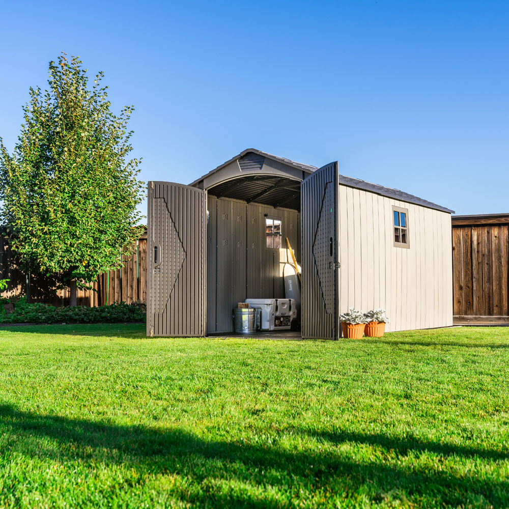 Lifetime Products 7 x 14ft Double Door Garden Storage Shed Image 7