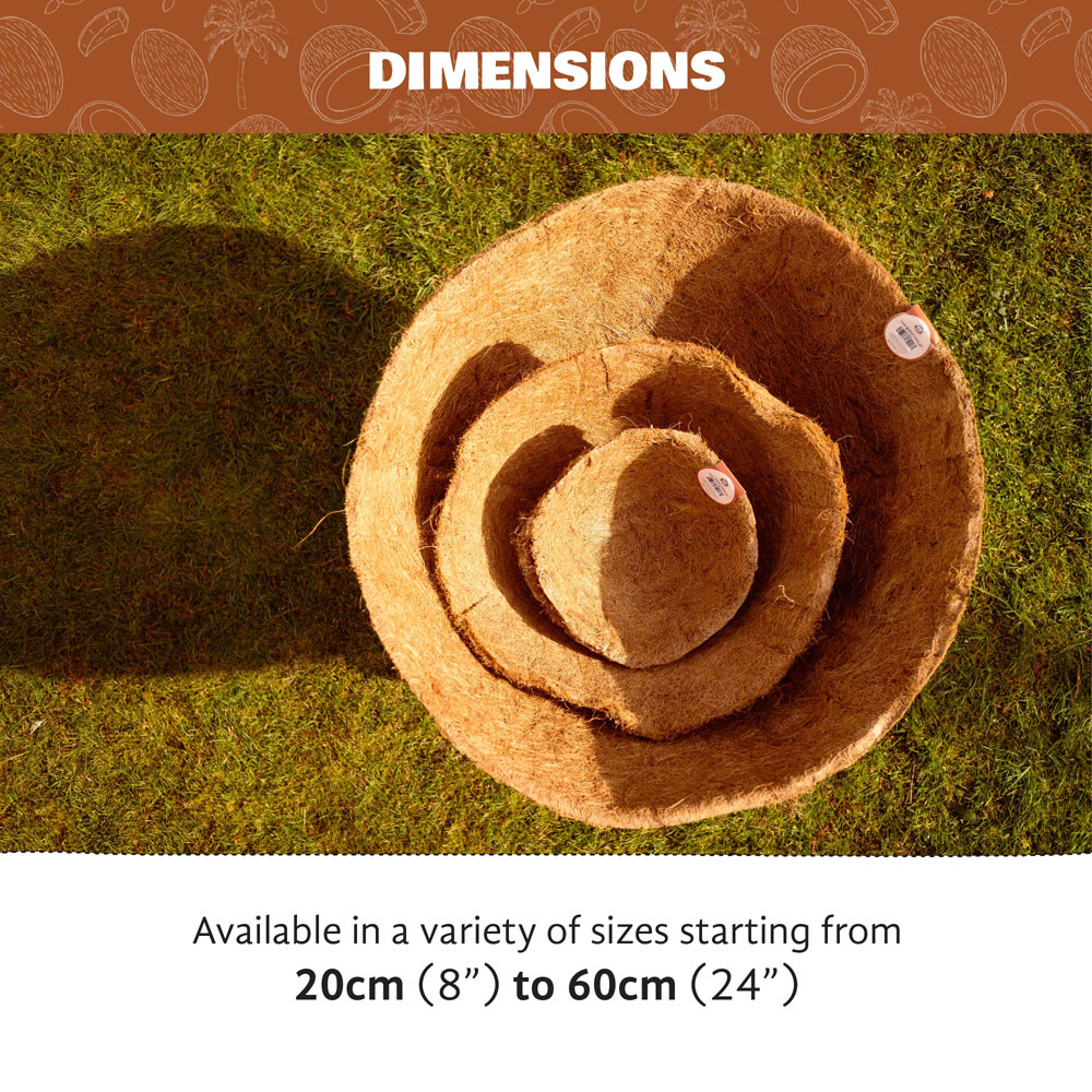Coco & Coir Coco Basket Liner 20cm Image 6