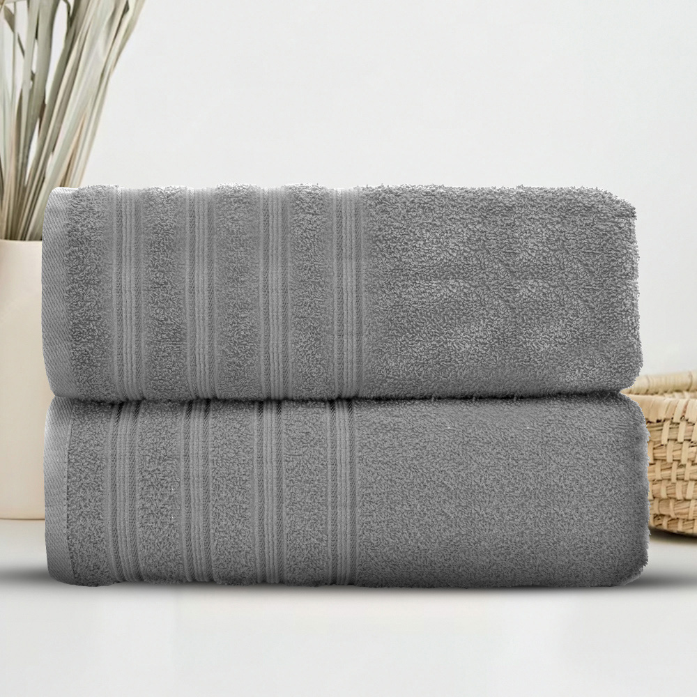 Velosso Hampi Cotton Silver Super Jumbo Sheet Set of 2 Image 2