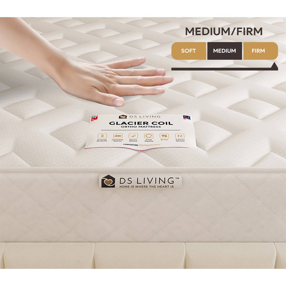 DS Living Glacier Nightfall Single Gel Enhanced Bonnell Spring Mattress Image 5