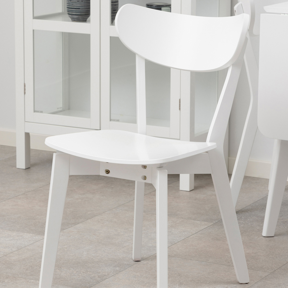 Florence Roxby Set of 2 White Dining Chairs Image 1