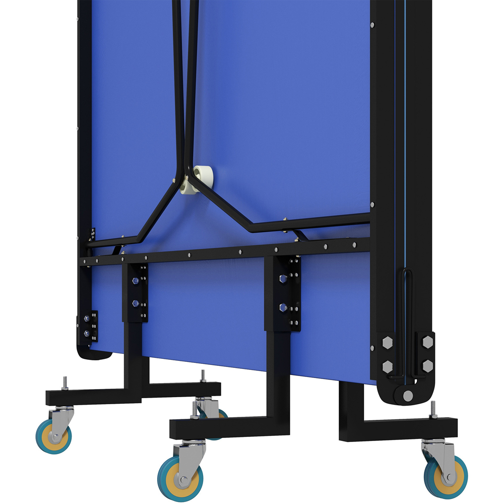 SPORTNOW Blue Foldable Indoor Tennis Table Set with 8 Wheels Image 4