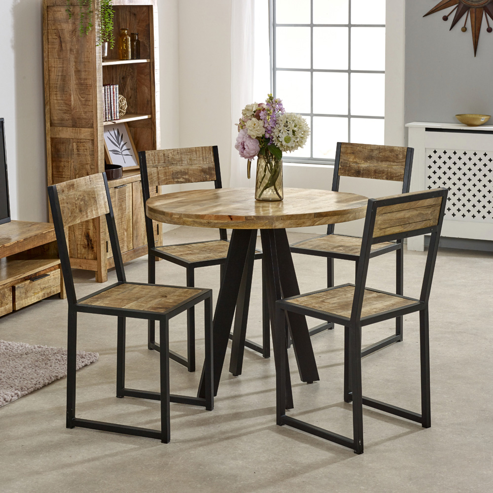 Brooklyn Surrey 4 Seater Wooden Round Dining Table Image 8