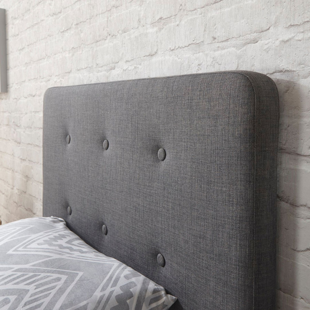 Home Source Ashbourne Single Grey Bed Image 3