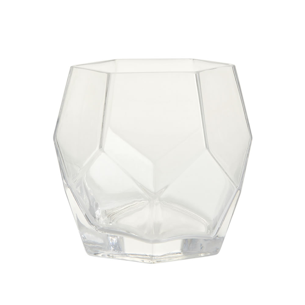 Wilko Glass Hexagonal Tealight Image 1