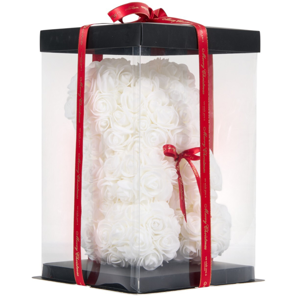 Christmas Rose Bear - White Image 4