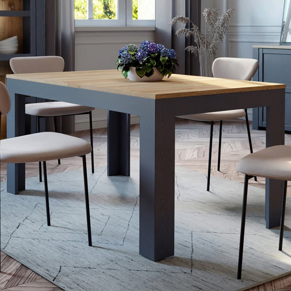 Florence Bohol 4 Seater Extending Dining Table Riviera Oak and Navy Image 1