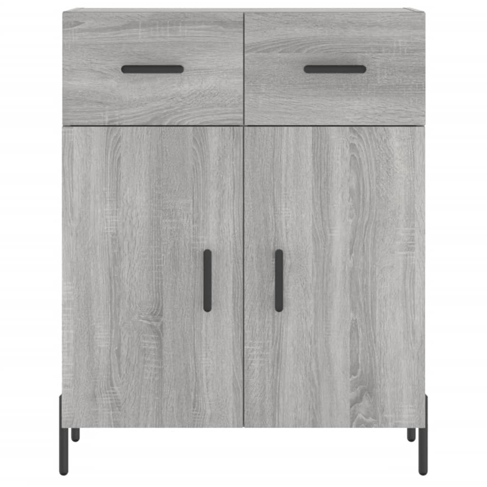 vidaXL 2 Door 2 Drawer 3 Shelf Grey Sonoma Highboard Image 8