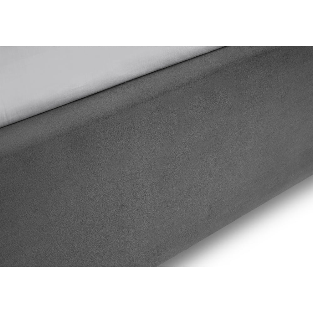 Julian Bowen Rosa Single Grey Velvet Bed in a Box Image 7