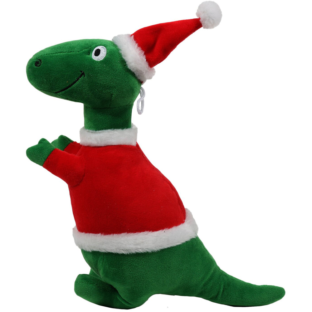 All I Want For Christmas Green Christmas Dinosaur Dog Toy Image 2