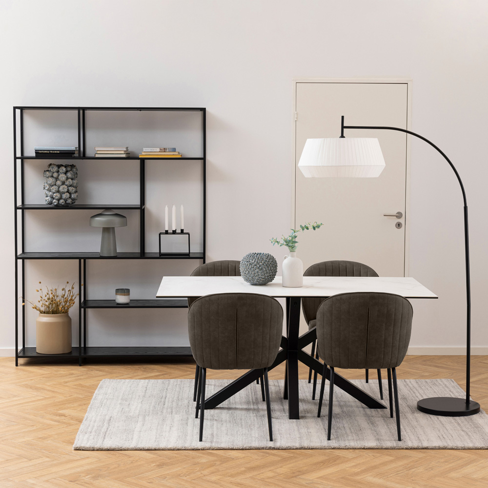 Florence Heaven 6 Seater Ceramic Dining Table White Image 8