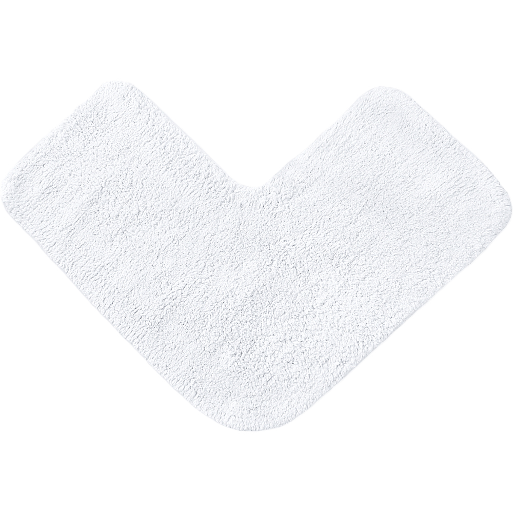 Allure Bath Fashions White Corner Shower Mat Image 1