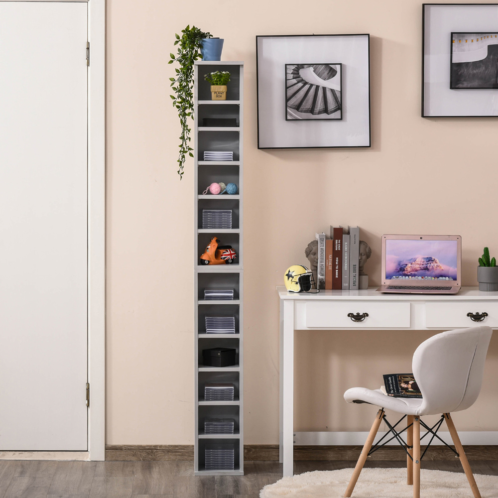 Portland Grey Media Display Shelf Unit Image 6