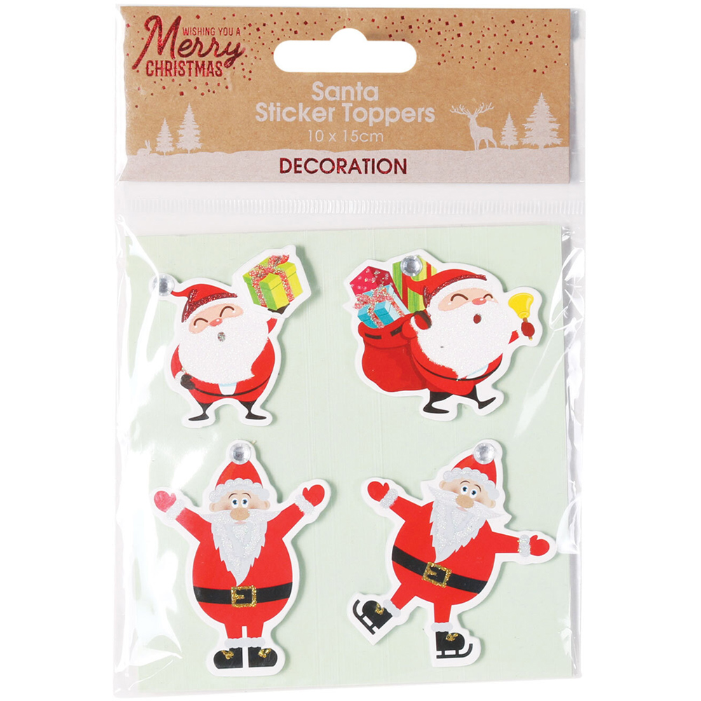 Santa Sticker Toppers Image