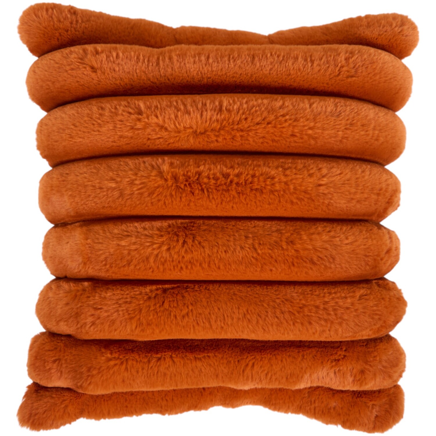 Verbier Rust Faux Fur Cushion  Rust Image 1