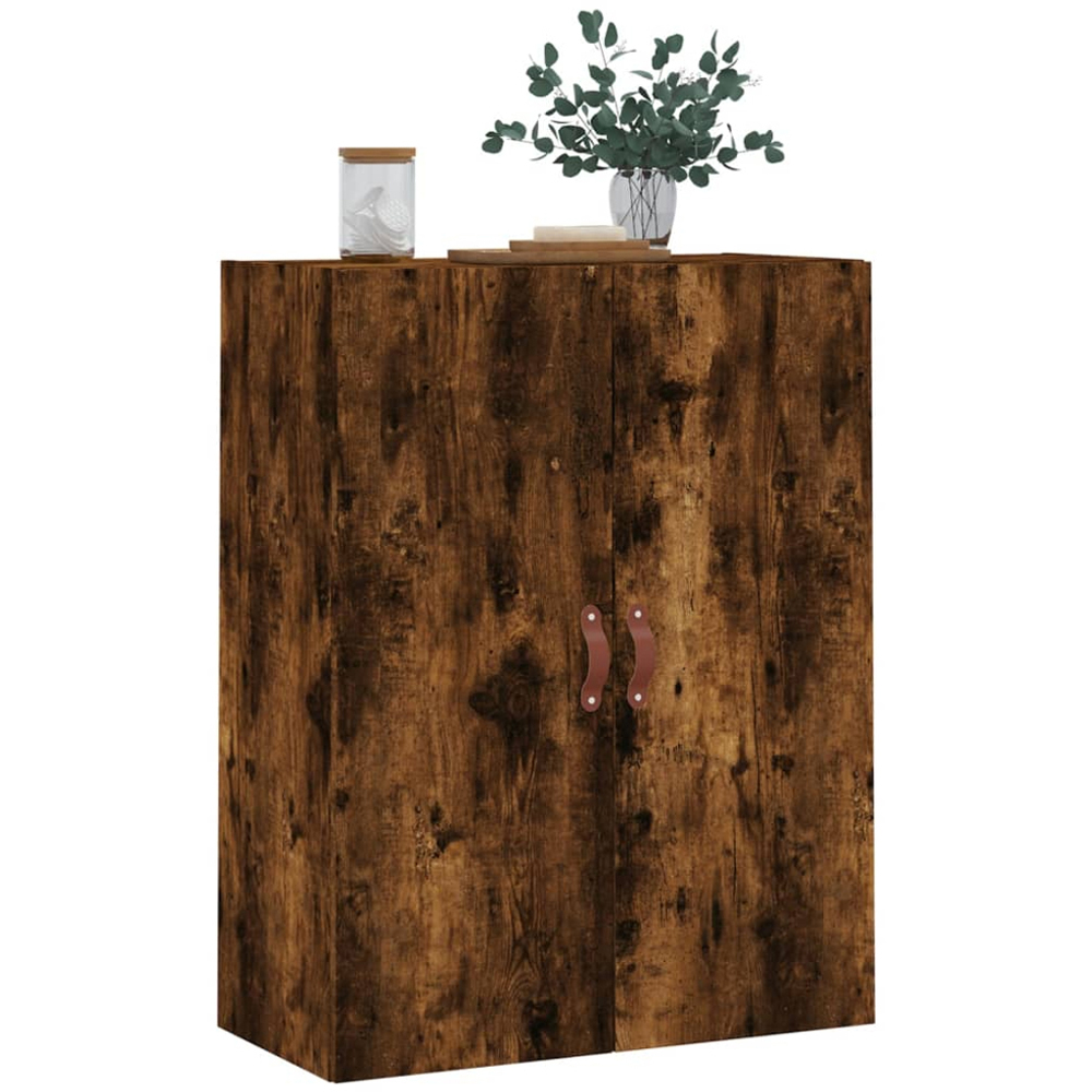 vidaXL 2 Door Brown Smoked Oak Wall Mounted Cabinet Image 3