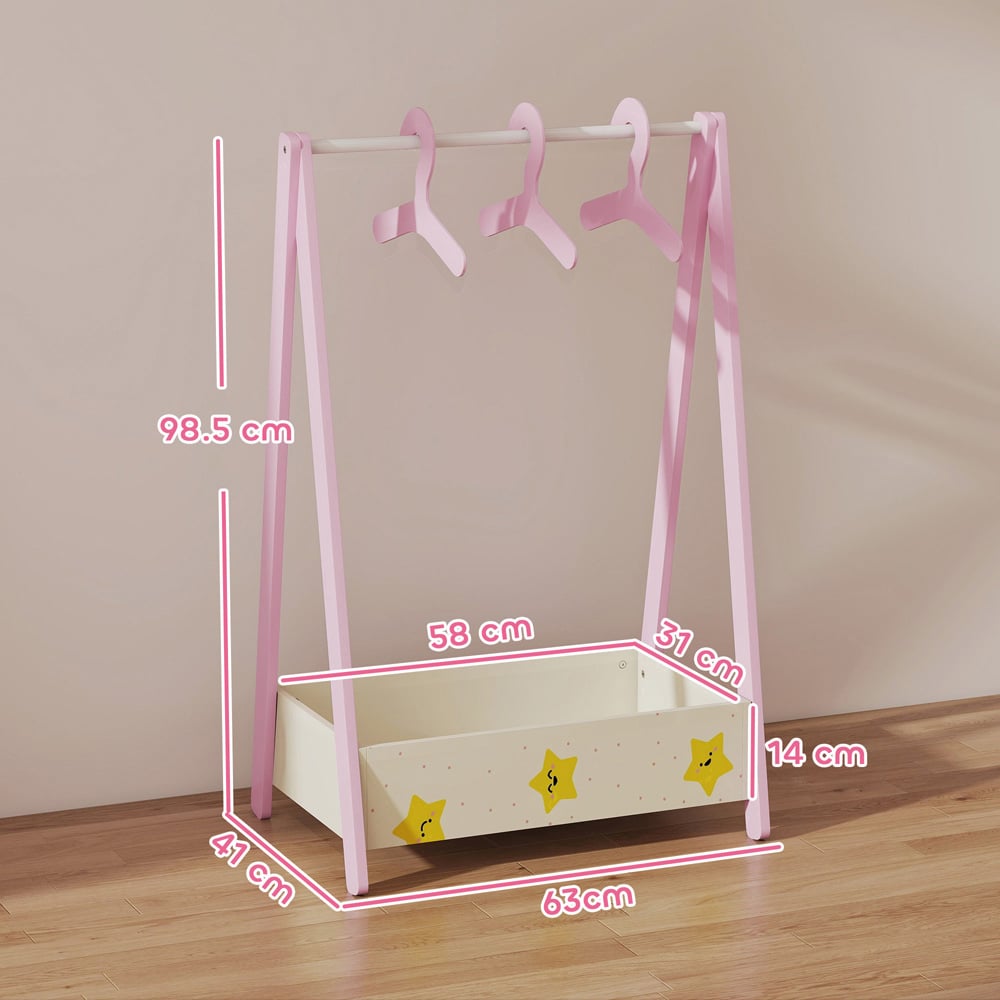 AIYAPLAY Pink Baby Clothing Rack with Hangers Image 9