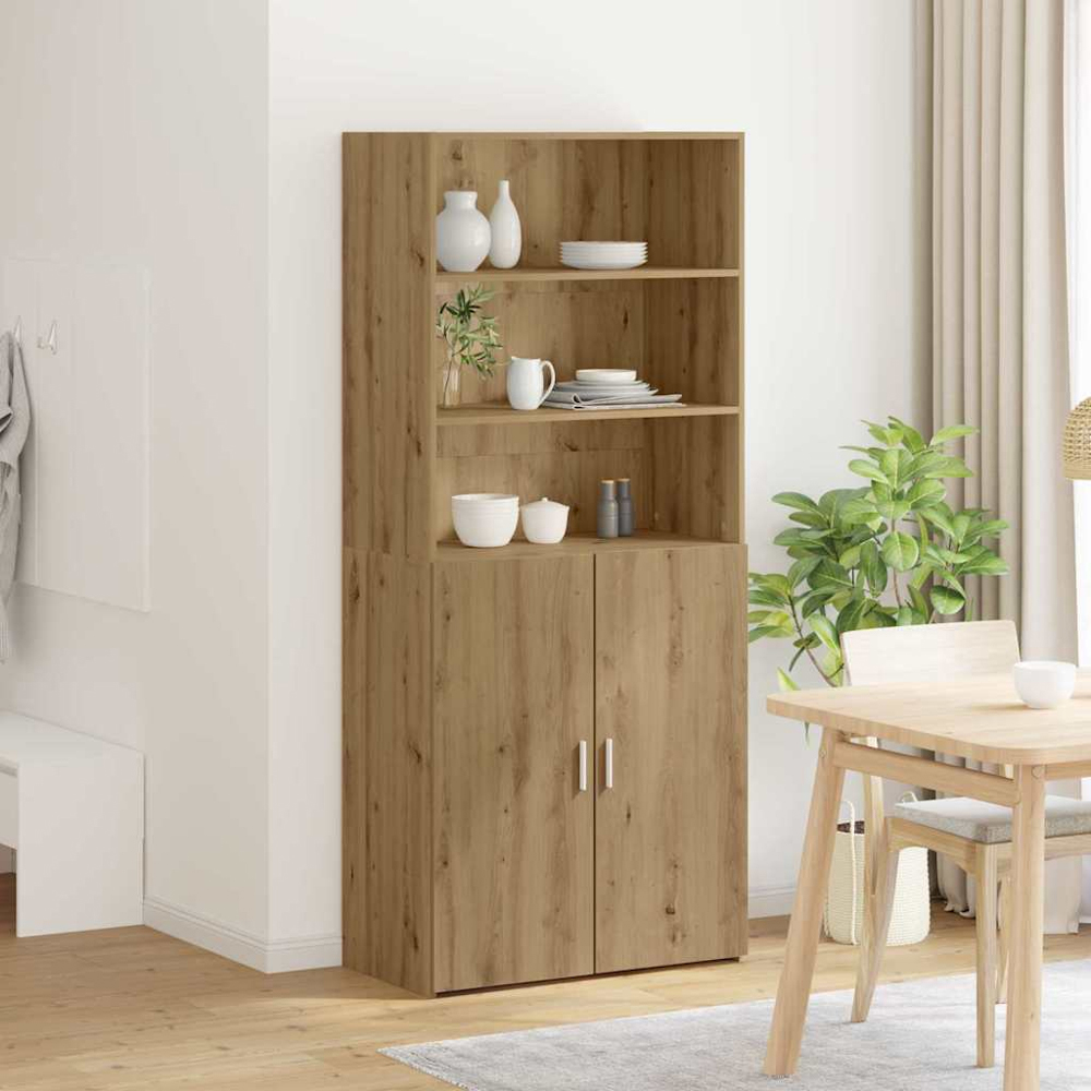 vidaXL 2 Door 3 Shelf Artisan Oak Sideboard Image 4