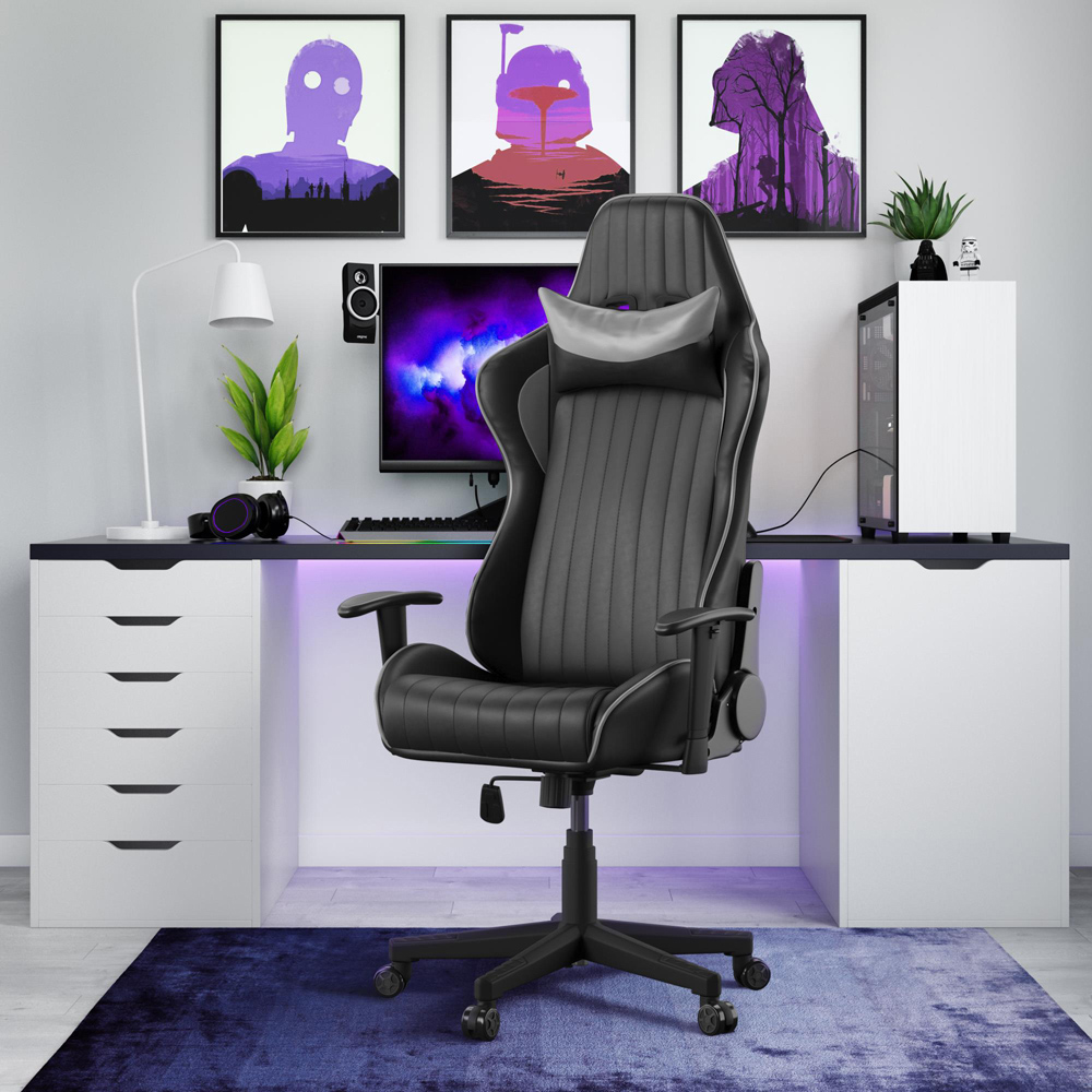 Alphason Senna Black Faux Leather Fully Adjustable Gaming Chair Image 7