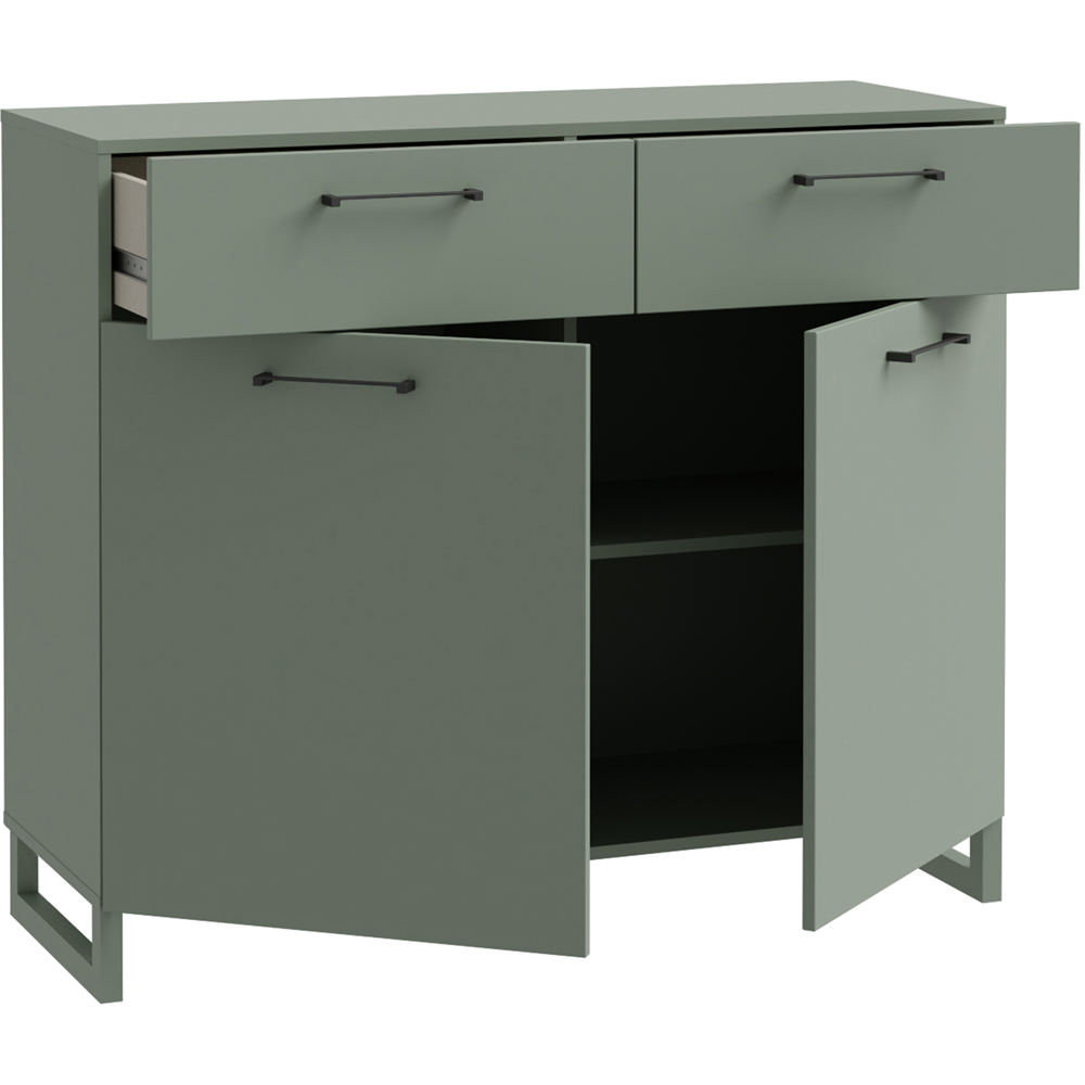 Florence Sali 2 Door 2 Drawer Sage Green Sideboard Image 4