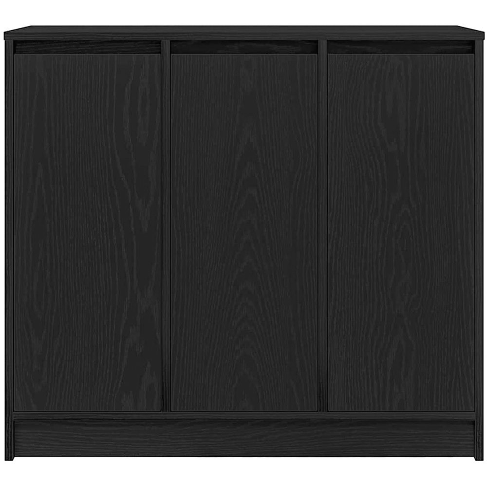 vidaXL 3 Door Black Oak Sideboard Image 3