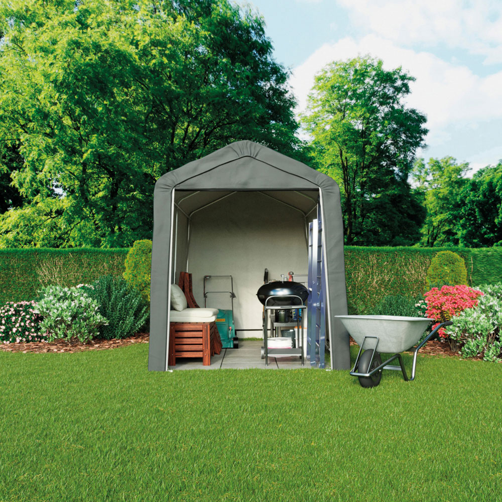 Garden Gear 8 x 12ft Grey Portable Garden Shed Image 7