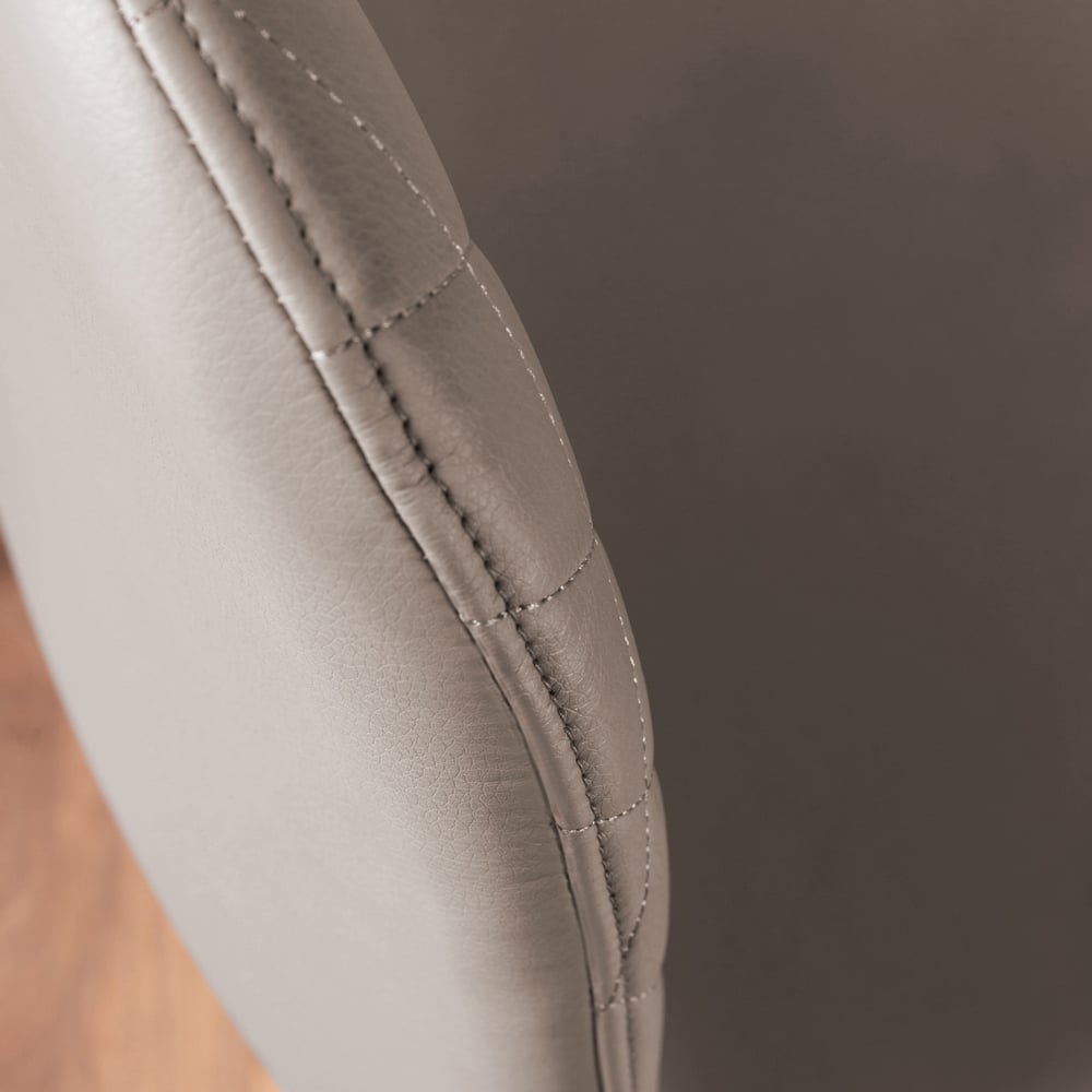 Furniturebox Elissa Solara Marble Effect 2 Seater Round Dining Set White Cappuccino and Black Image 7