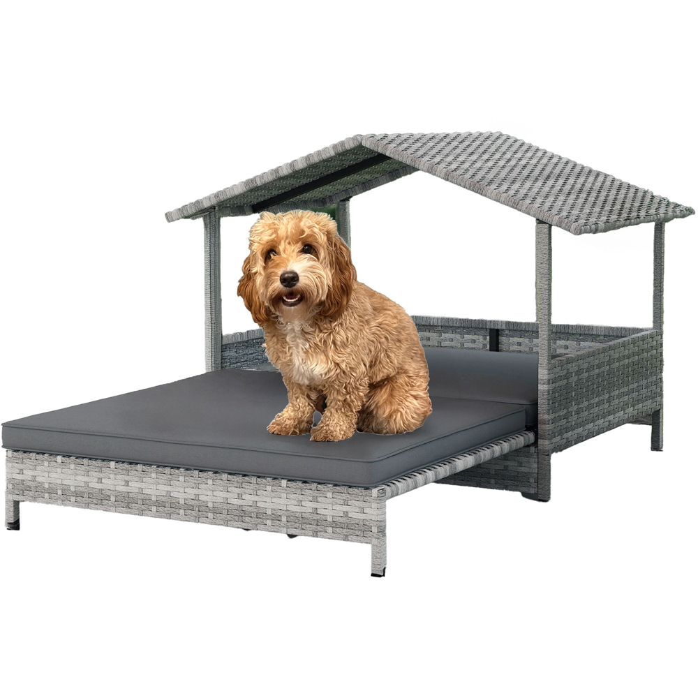 Neo Rattan Dog House Outdoor Wicker Dog Bed Image 3