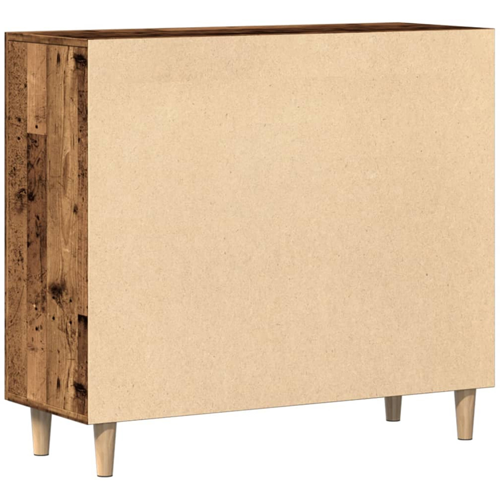 vidaXL 3 Door Old Wood Sideboard with Wooden Legs Image 8