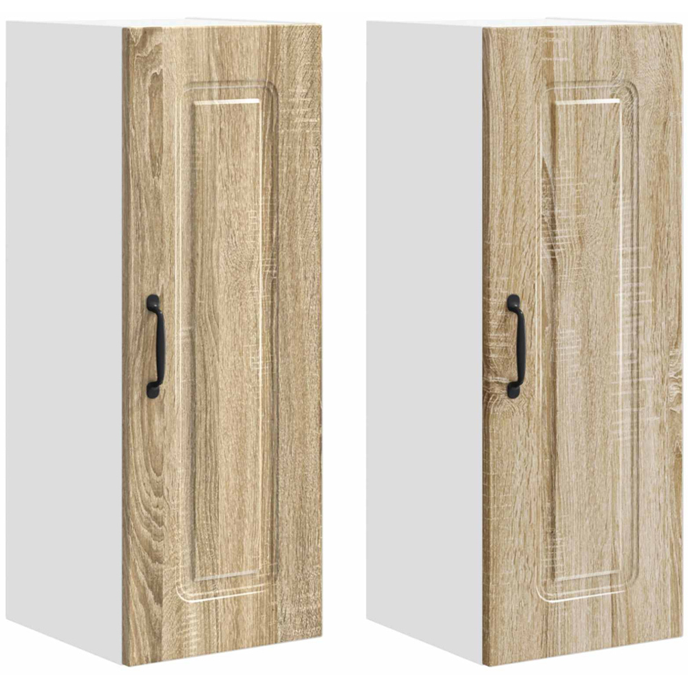 vidaXL Kalmar Single Door Sonoma Oak Wall Kitchen Cabinet 2 Pack Image 8
