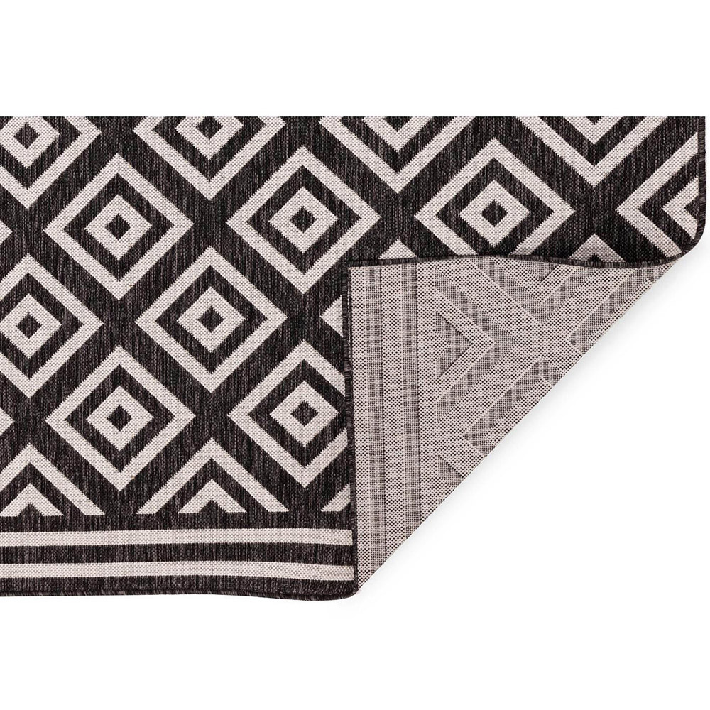 Charcoal Diamond Indoor Outdoor Rug 120cm Image 1