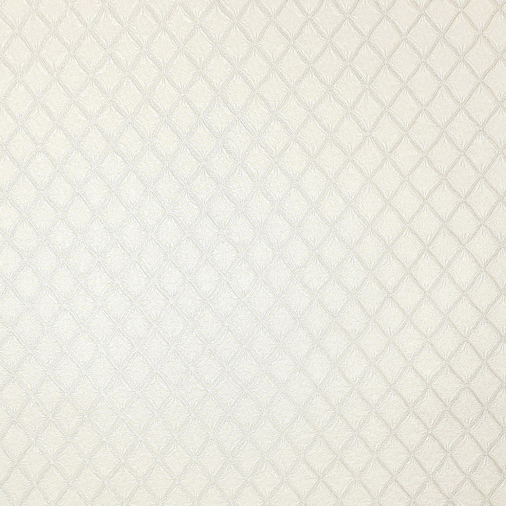 Vymura Santina Trellis White and Silver Wallpaper Image 1