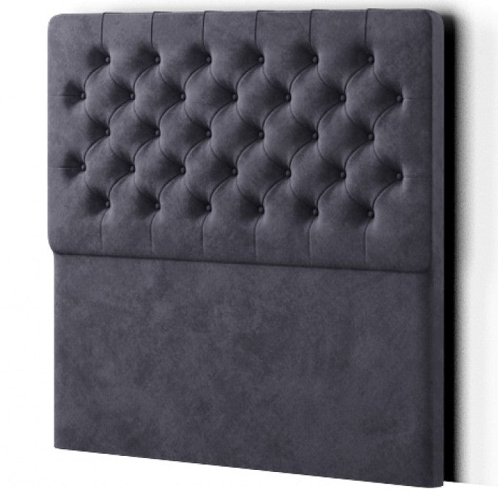 Eleganza Winchester Single Steel Plush Floor Standing Headboard Image 2