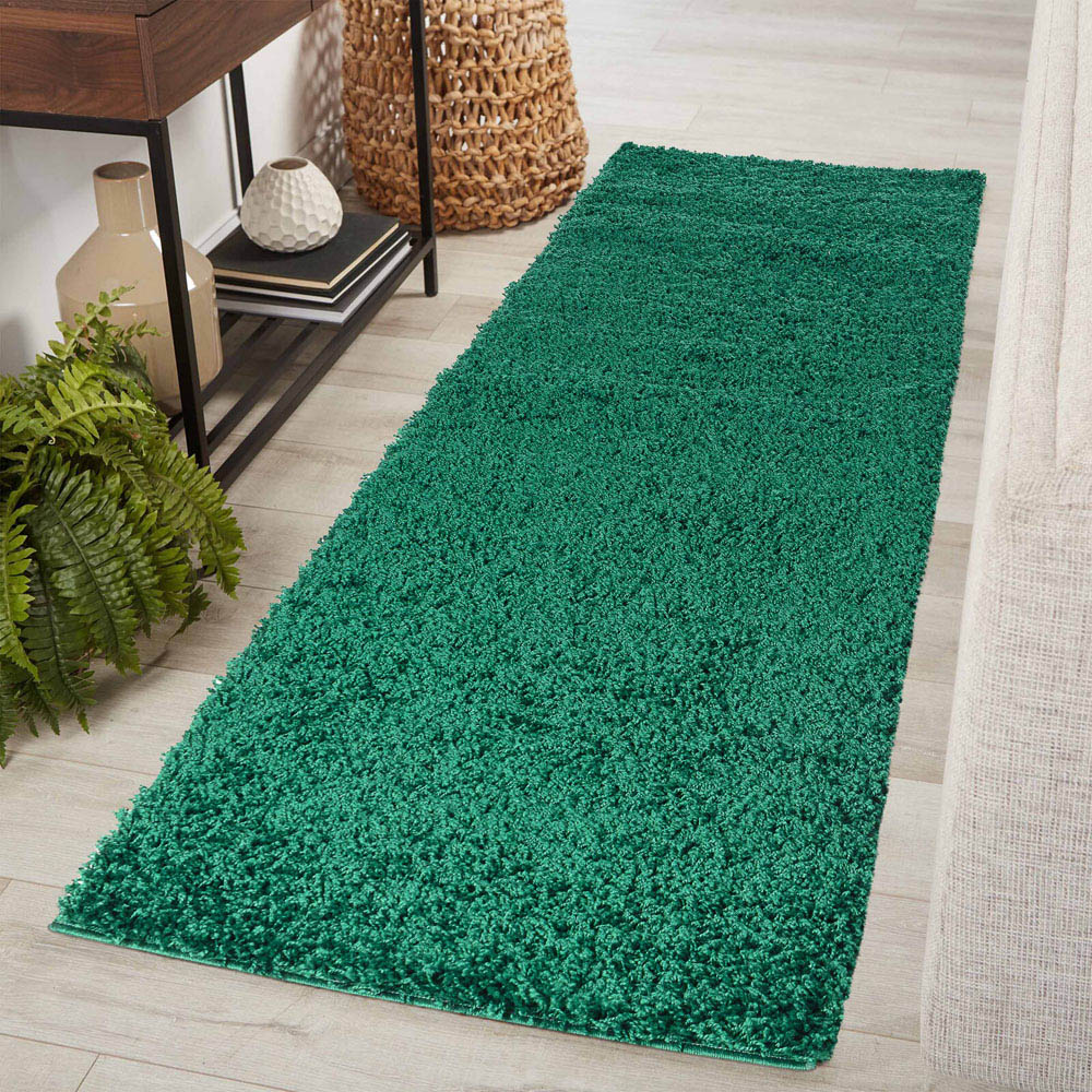 Desire Rugs Oxford Emerald Plain Shaggy Rug 60 x 110cm Image 5