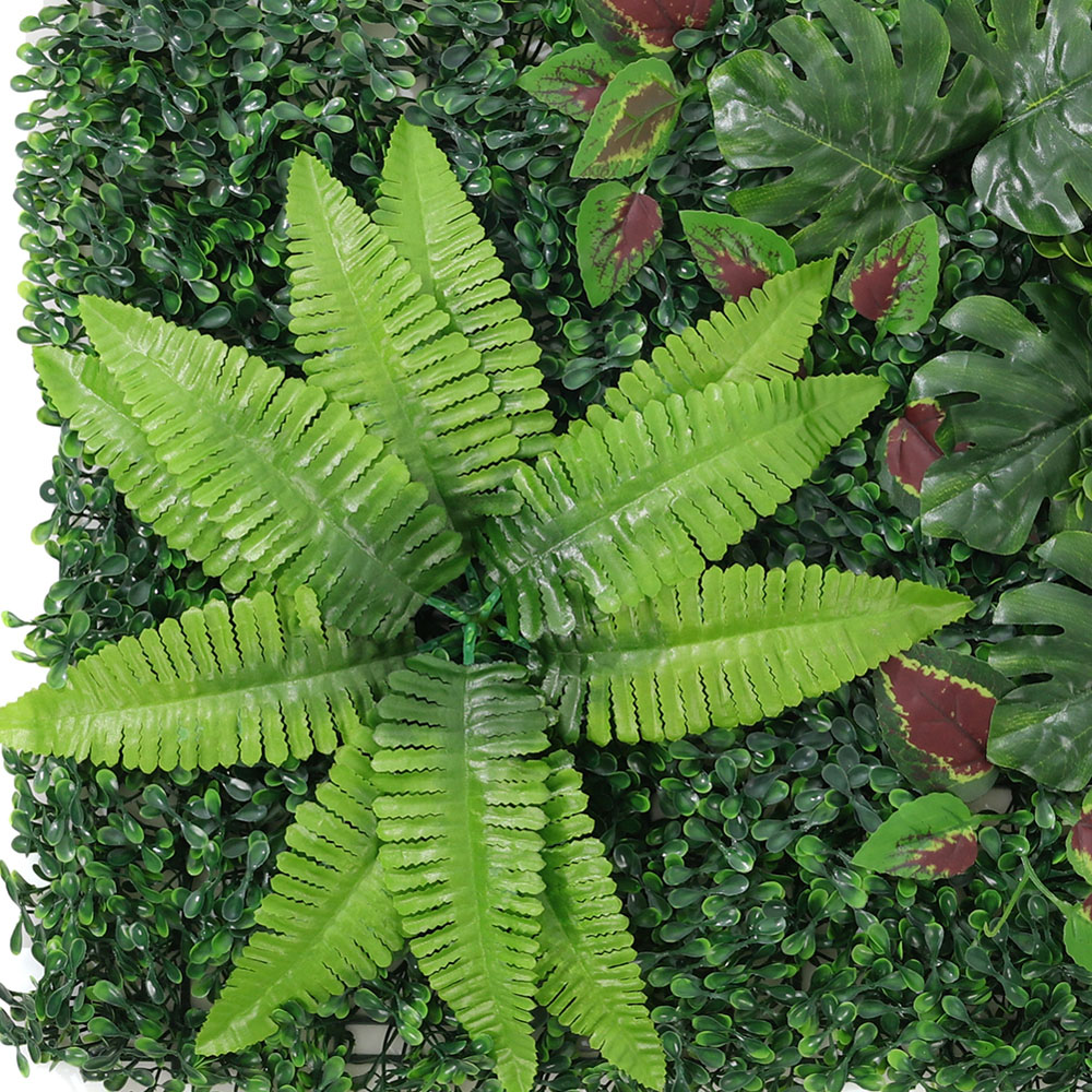 Living and Home Green Artificial Assorted Foliage Hedge Wall Panel 60 x 40cm Image 6